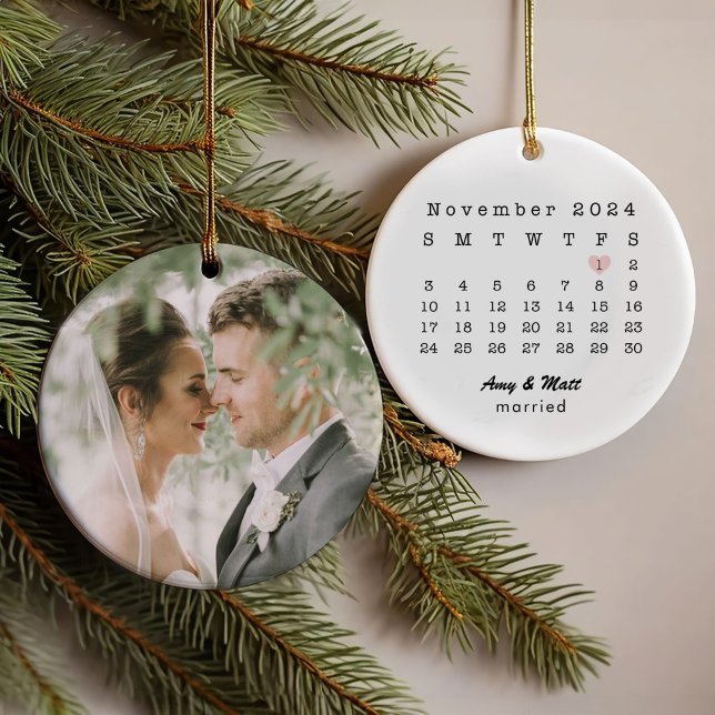 Wedding Anniversary And Wedding Photo Back Ornament (Creator Uploaded)