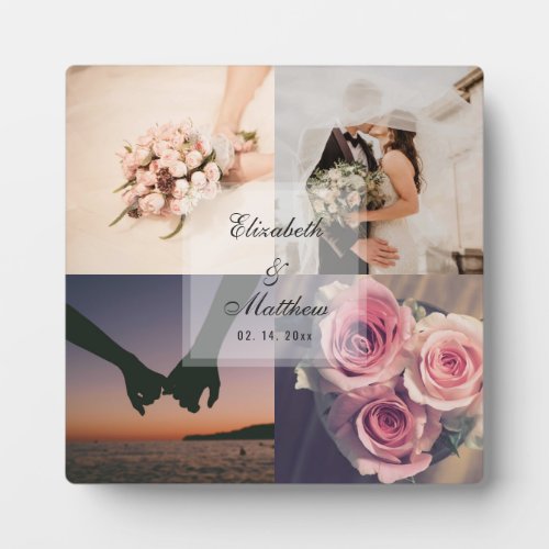 Wedding Anniversary Bride and Groom Photo Collage