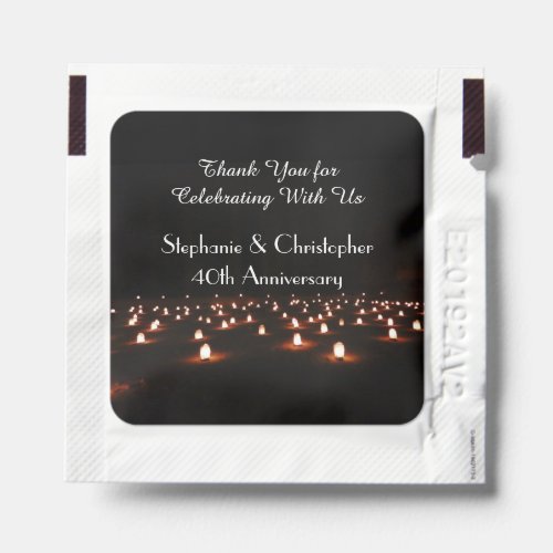 Wedding Anniversary Candles Personalized Hand Sanitizer Packet