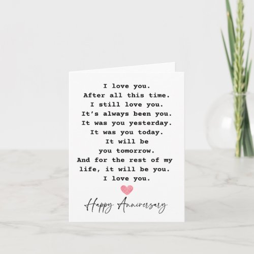 Wedding Anniversary Card