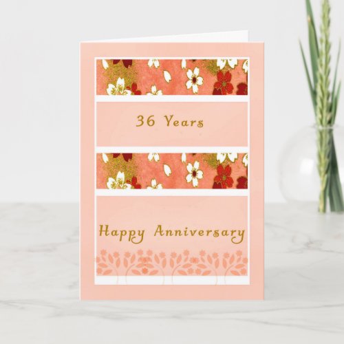 Wedding Anniversary Card 36th Year