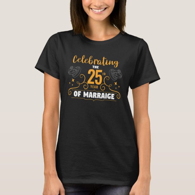 Wedding Anniversary Celebrating The 20th Year Of M T-Shirt (Front)