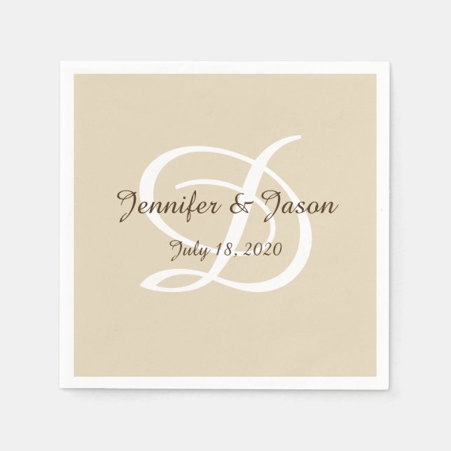 Wedding/anniversary cocktail napkins (Front)