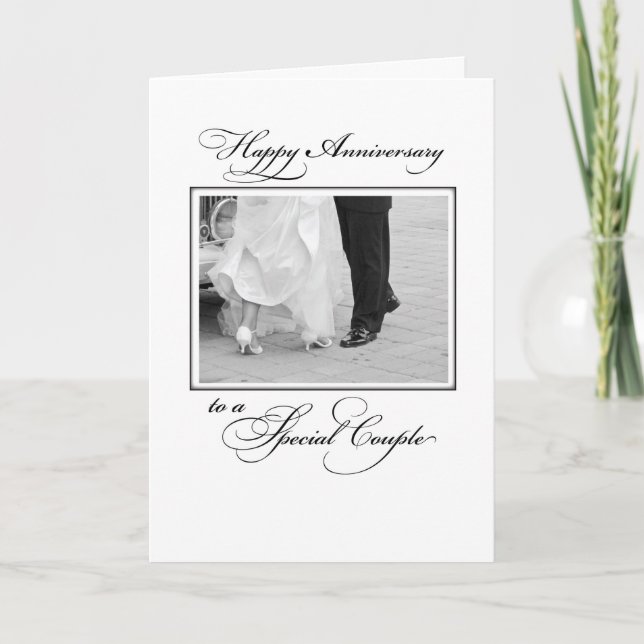 Wedding Anniversary Congratulations, Elegant Card (Front)