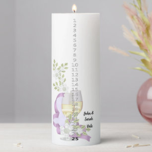 Wedding Anniversary Countdown Candle 25 years