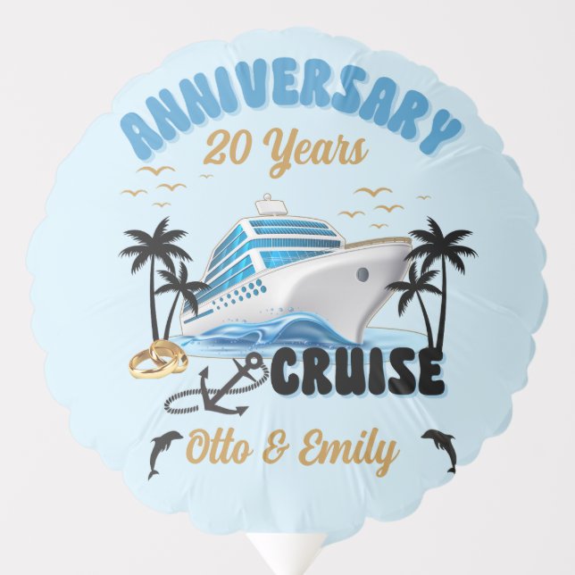 Wedding Anniversary Couple Cruise  Balloon (Front)