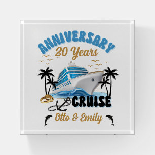 Wedding Anniversary Couple Cruise Paperweight