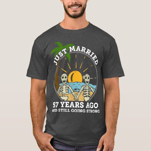 Wedding anniversary couple married 57 years ago SK T_Shirt