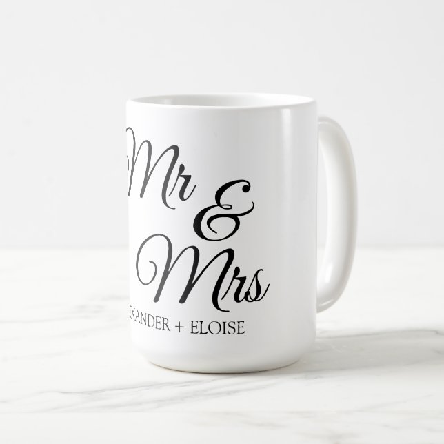 Wedding anniversary couples gift coffee mug (Front Right)