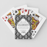 Wedding Anniversary Custom Black And White Playing Cards at Zazzle