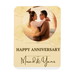 Wedding anniversary custom personalized magnet