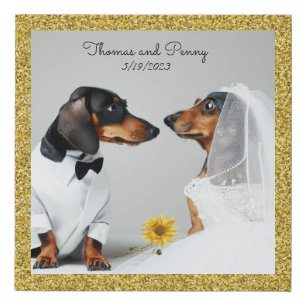 Wedding Anniversary Faux Canvas Print