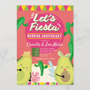 Wedding Anniversary Fiesta Invitation