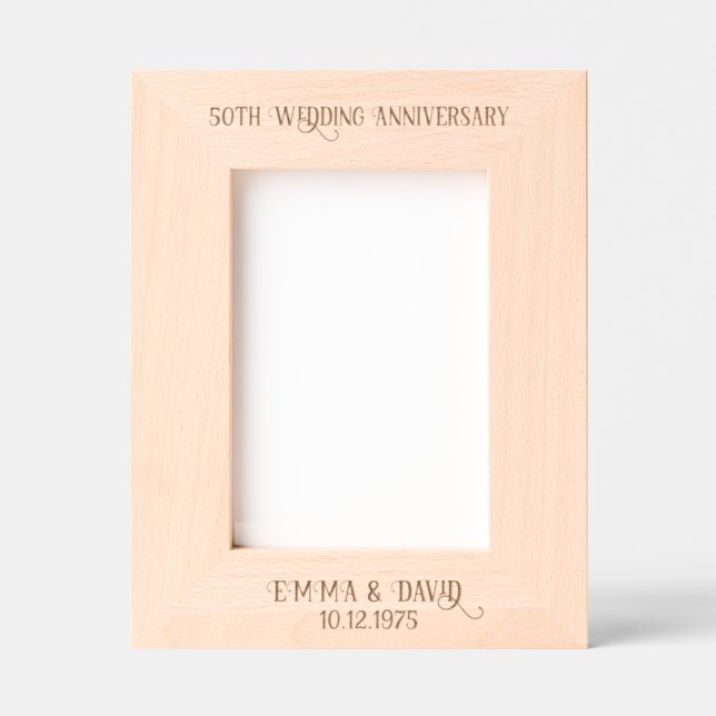  Wedding Anniversary for Couple Mum Dad Parents Engraved Frames (Front)