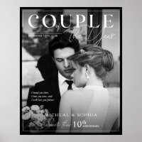 Wedding Anniversary Gift Black Border Photo Cover 