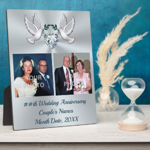 Wedding Anniversary Gift Photos, 1 or 2 Pictures Plaque