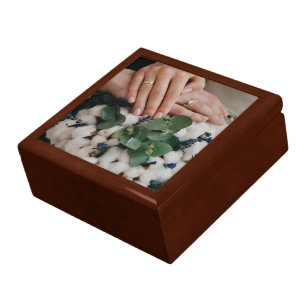 Wedding Anniversary Gift, Wooden Jewelry Keepsake Gift Box