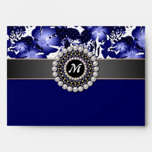 Wedding Anniversary gray satin ribbon pearls flora Envelope