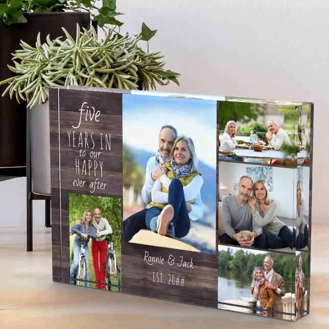 Wedding Anniversary Happy Ever After Multi Photo A Acrylic Award
