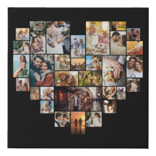 Wedding Anniversary Heart Photo Collage Modern