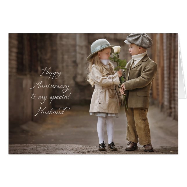 Wedding Anniversary Husband Card (Front Horizontal)