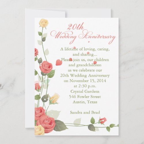 Wedding Anniversary Personalized Announcement