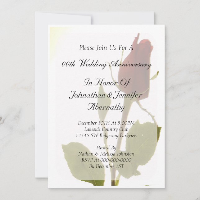 Wedding Anniversary Invitation (Front)