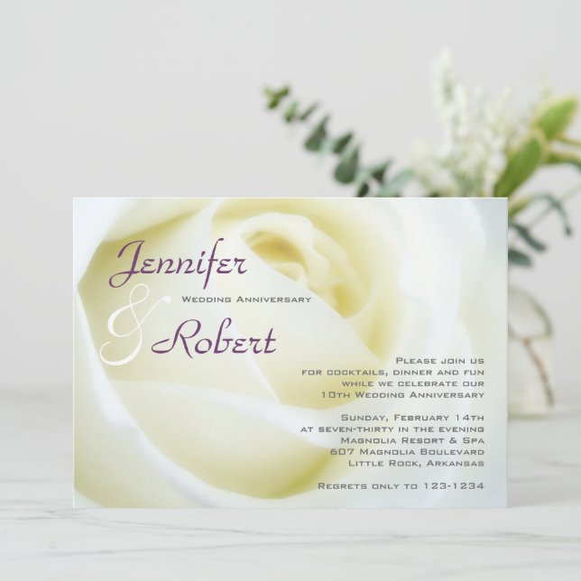 Wedding Anniversary Invitation (Standing Front)