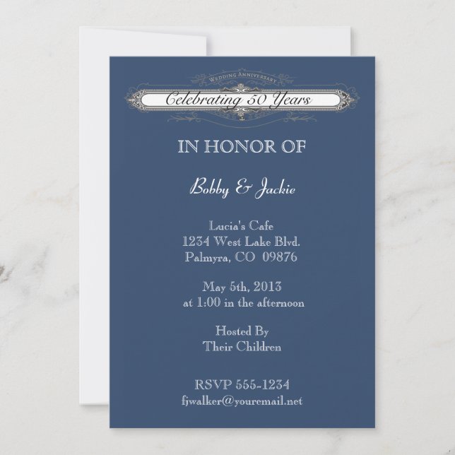 Wedding Anniversary Invitation (Front)