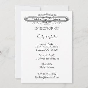 Wedding Anniversary Invitation