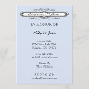 Wedding Anniversary Invitation