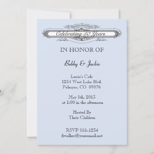 Wedding Anniversary Custom Announcement