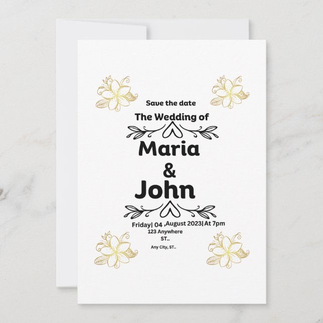 "Wedding Anniversary Invitation" Invitation (Front)