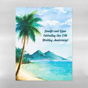 Wedding Anniversary Island Cruise Ship Magnetic Dry Erase Sheet