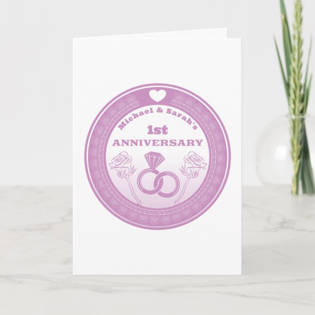Wedding anniversary Lace look change the year Card (Front)