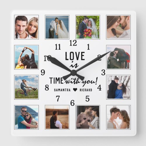 Wedding Anniversary Love Quote 12 Photo Collage
