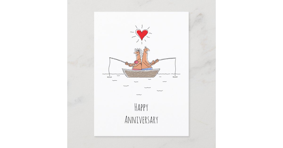 Anniversary 30 Couple Fishing Wife Husband Gift Greeting Card for Sale by  Pubi
