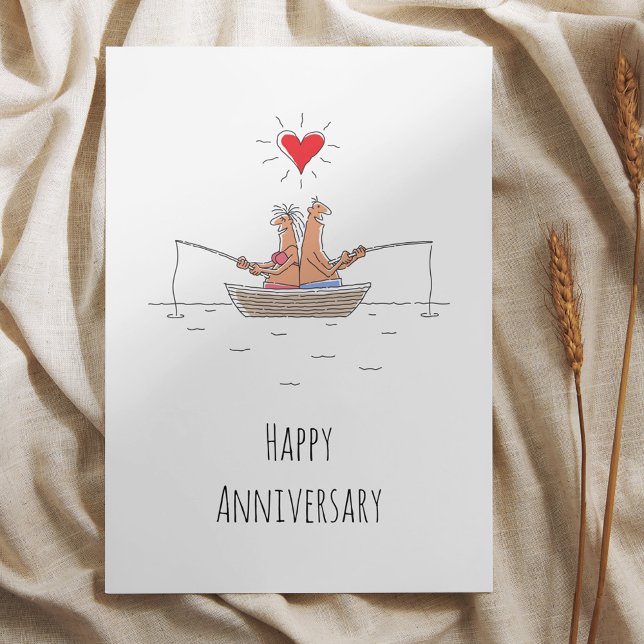 Wedding Anniversary Married Couple Red Heart Card (Creator Uploaded)
