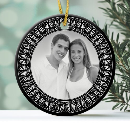 Wedding Anniversary Memento Photo Ceramic Ornament