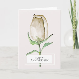 Wedding Anniversary, Modern, elegant, rose, Card