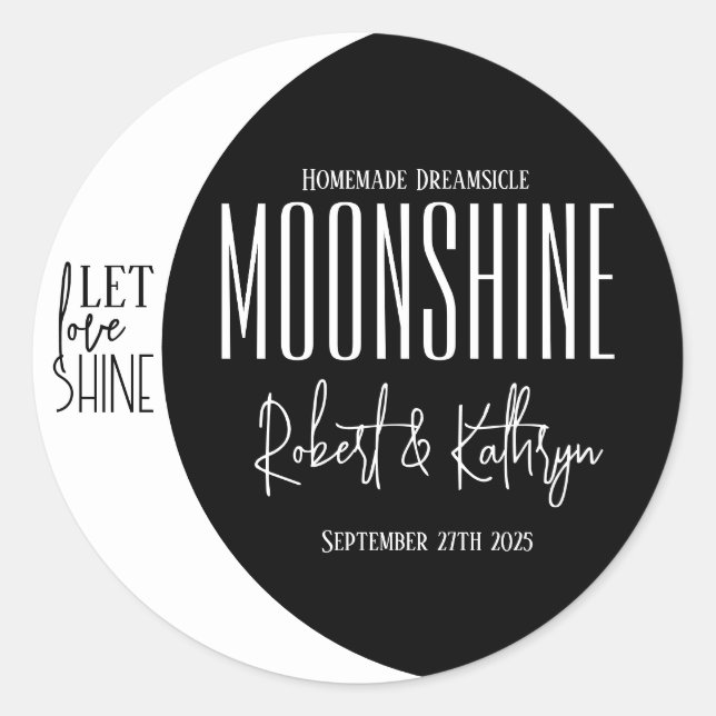 Wedding/Anniversary Moonshine Label (Front)