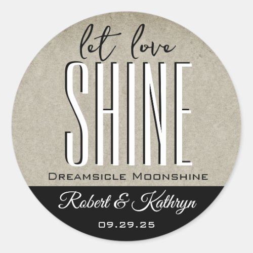WeddingAnniversary Moonshine Personalized Label