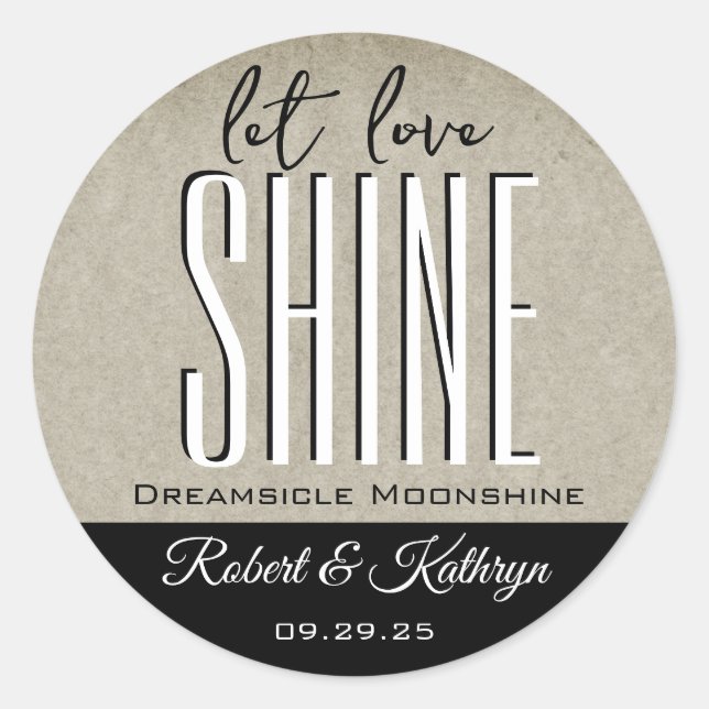 Wedding/Anniversary Moonshine Personalized Label (Front)