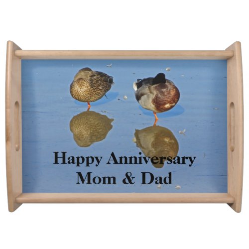 Wedding Anniversary Mr and Mrs Mallard Duck Serving Tray