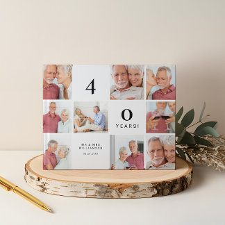 Wedding Anniversary Multiple Grid Photo Collage Guest Book