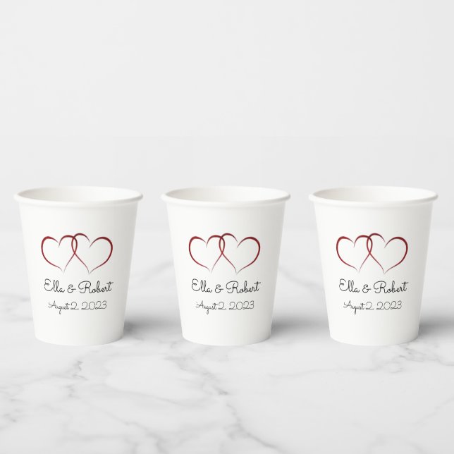 Wedding / anniversary paper cups (Multi)
