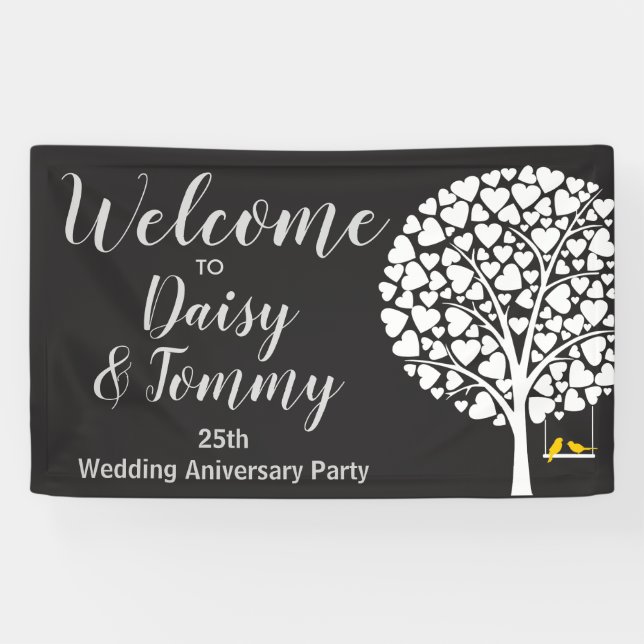 Wedding Anniversary party banner (Horizontal)