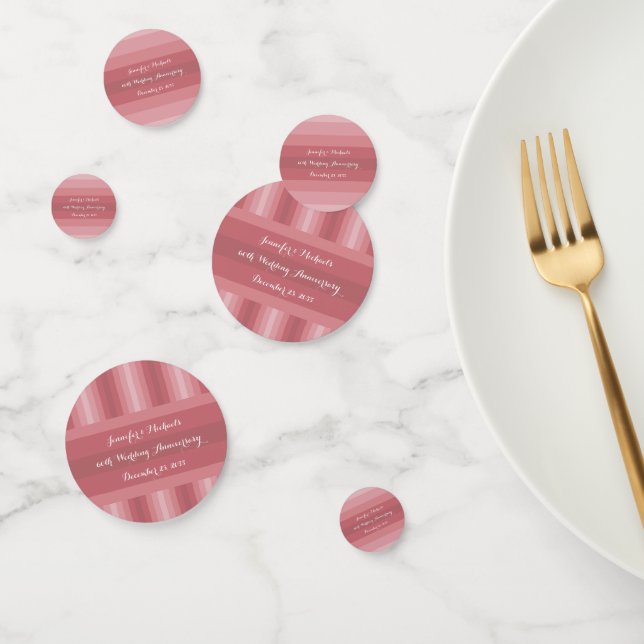 Wedding Anniversary Party Bridal Shower Dusty Rose Confetti (Group)