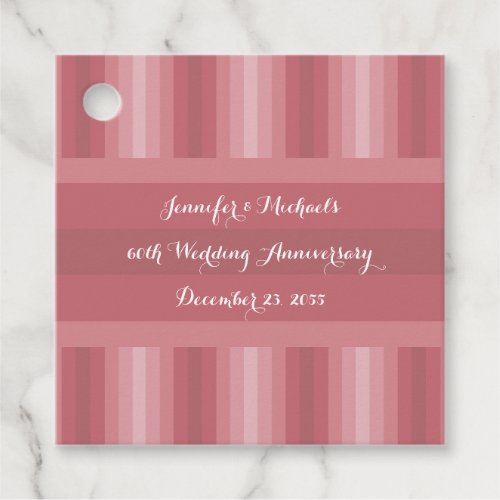 Wedding Anniversary Party Bridal Shower Dusty Rose Favor Tags