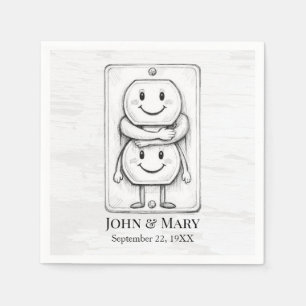 Wedding Anniversary Party Electrical Socket  Napkins